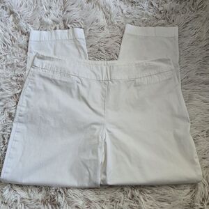 COLDWATER CREEK cotton ankle pant slim fit side zipper capri skinny Plus Size 14